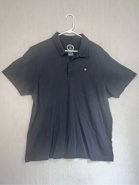 Life Is Good Classic Men's Charcoal Gray Polo Shirt Sz XL Happy Face Logo